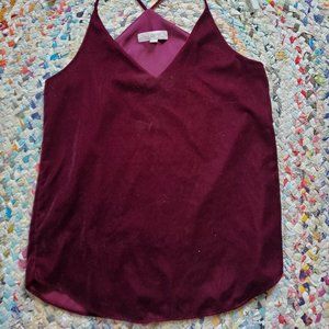 Loft XS velvet top holidays new year